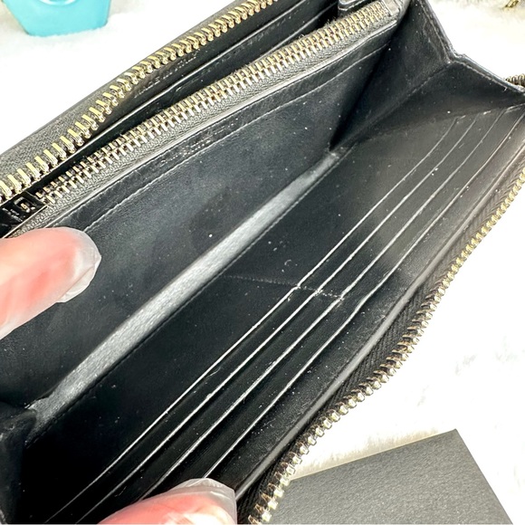 Saint Laurent Matte Black Leather Long Wallet - Picture 8 of 16